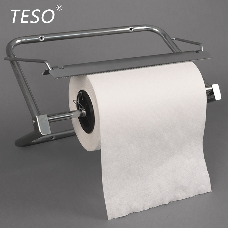 Industrial large roll wiper floor stand