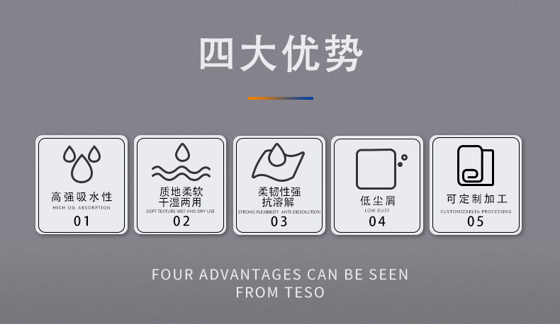 Dust-free industrial swabs