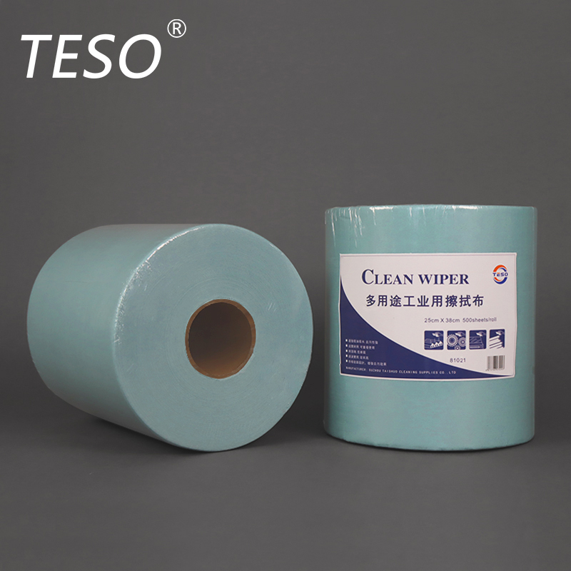 Green plain wipe paper