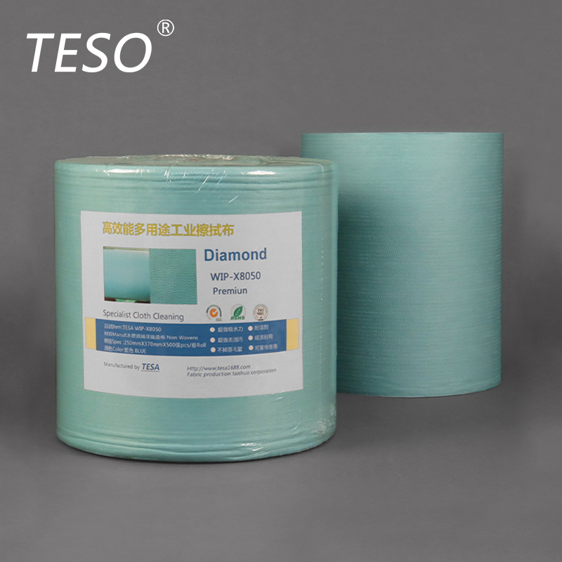 Green embossed large roll paper
