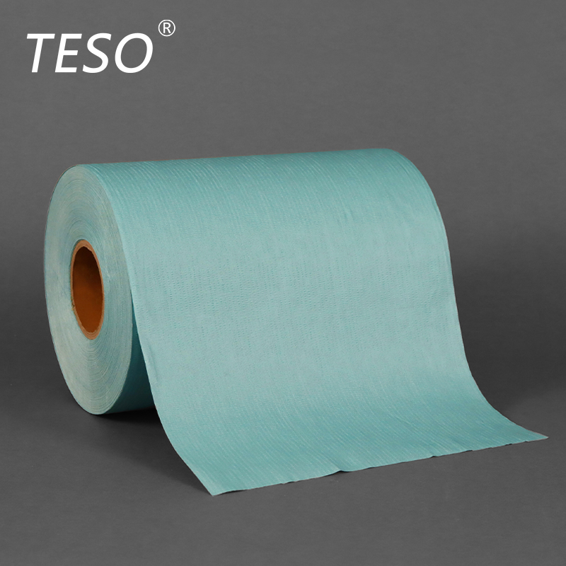 Green embossed large roll paper Green embossed large roll paper