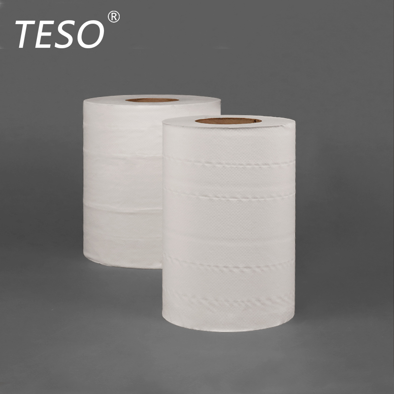Double layer wood pulp wiping paper