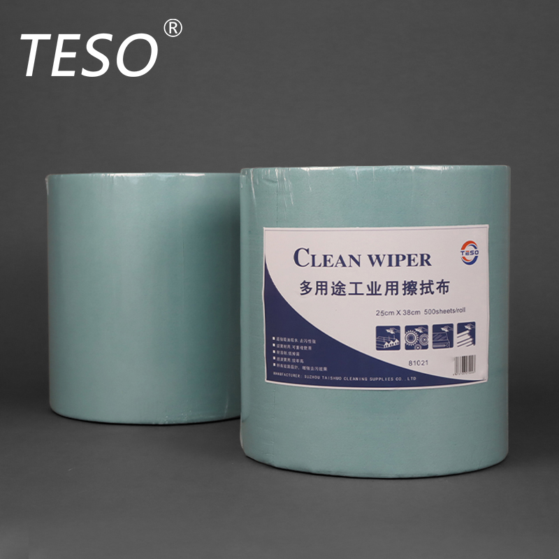 Green plain wipe paper