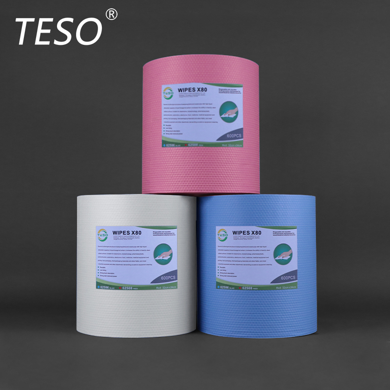 Hexagonal pattern wiping cloth